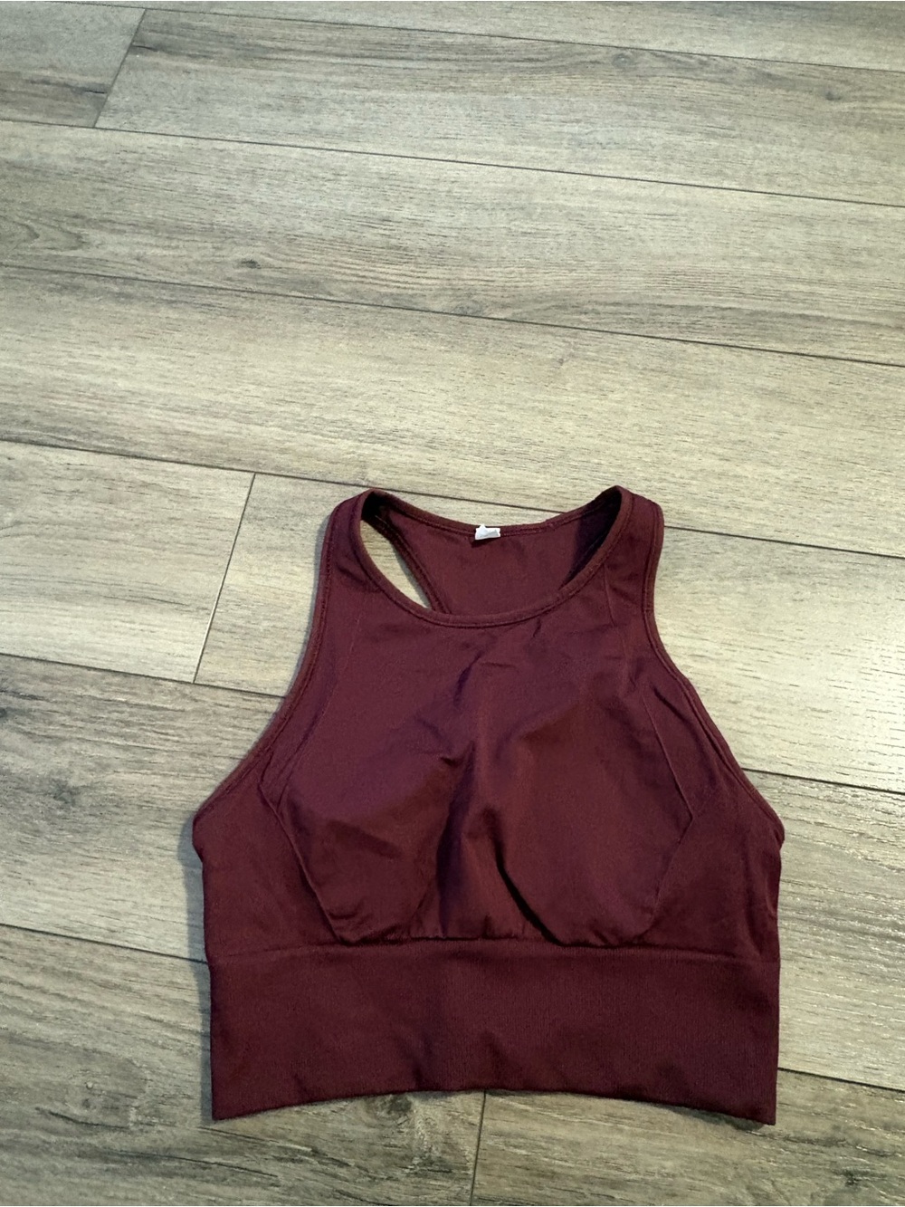 Lululemon High-Neck Sports Bra - Burgundy